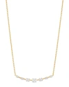 BLOOMINGDALE'S DIAMOND GRADUATED BAR NECKLACE IN 14K YELLOW GOLD, 0.25 CT. T.W.