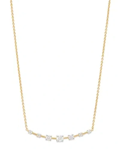 Bloomingdale's Diamond Graduated Bar Necklace In 14k Yellow Gold, 0.25 Ct. T.w.
