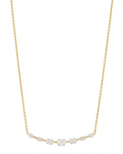 Bloomingdale's Diamond Graduated Bar Necklace In 14k Yellow Gold, 0.25 Ct. T. W.