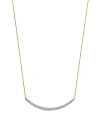 Bloomingdale's Diamond Graduated Bar Necklace In 14k Yellow Gold, 1.0 Ct. T. W. In White/gold