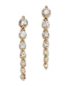 BLOOMINGDALE'S DIAMOND GRADUATED LINEAR DROP EARRINGS IN 14K YELLOW GOLD, 0.5 CT. T.W.