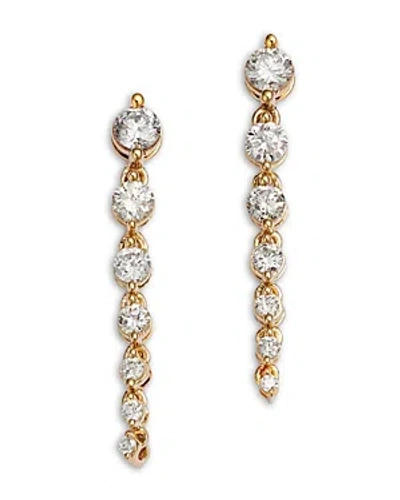 Bloomingdale's Diamond Graduated Linear Drop Earrings In 14k Yellow Gold, 0.5 Ct. T.w.