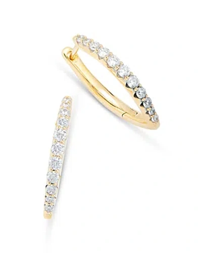 Bloomingdale's Diamond Graduated Small Hoop Earrings In 14k Yellow Gold, 0.50 Ct. T.w. In White/gold