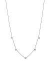BLOOMINGDALE'S DIAMOND HALO CLUSTER STATION COLLAR NECKLACE IN 14K WHITE GOLD, 0.40 CT. T.W.