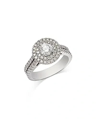 Bloomingdale's Diamond Halo Engagement Ring In 18k White Gold, 1.50 Ct. T. W. - Exclusive