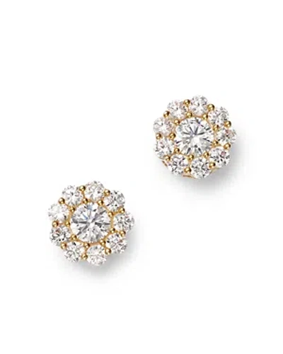 Bloomingdale's Diamond Halo Stud Earrings In 14k Yellow Gold, 1.0 Ct. T.w.