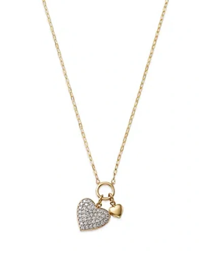 Bloomingdale's Diamond Heart Pendant Necklace In 14k Yellow Gold, 0.50 Ct. T. W.