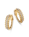 Bloomingdale's Diamond Hoop Earrings In 14k White & Yellow Gold, 0.50 Ct. T. W. In White/gold