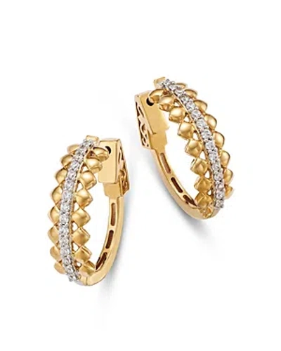 Bloomingdale's Diamond Hoop Earrings In 14k White & Yellow Gold, 0.50 Ct. T.w. - 100% Exclusive