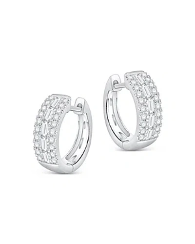 Bloomingdale's Diamond Hoop Earrings In 14k White Gold, 0.50 Ct. T.w.