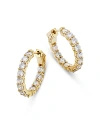 Bloomingdale's Diamond Inside Out Hoop Earrings In 14k Yellow Gold, 3.60 Ct. T. W. In Gold