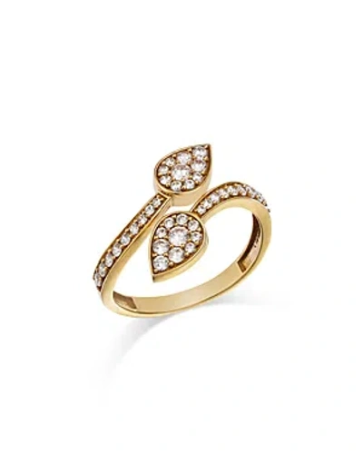 Bloomingdale's Diamond Leaf Bypass Ring In 14k Yellow Gold, 0.45 Ct. T.w. - 100% Exclusive