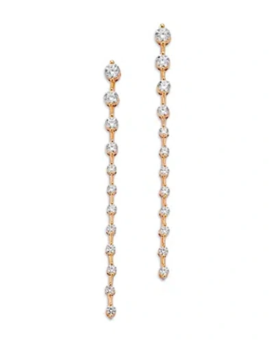 Bloomingdale's Diamond Linear Drop Earrings In 14k Yellow Gold, 1.0 Ct. T.w. In White/gold