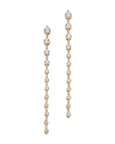 Bloomingdale's Diamond Linear Drop Earrings In 14k Yellow Gold, 1.0 Ct. T. W. In White/gold