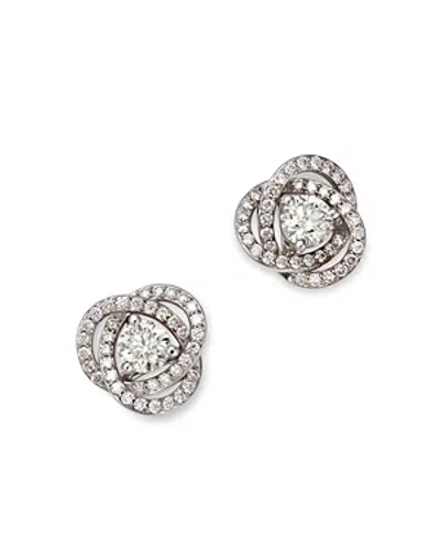 Bloomingdale's Diamond Love Knot Stud Earrings In 18k White Gold, 1.30 Ct. T. W.