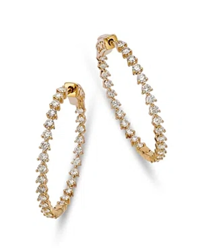 Bloomingdale's Diamond Martini Set Inside Out Hoop Earrings In 14k Yellow Gold, 2.0 Ct. T.w.