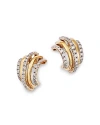 Bloomingdale's Diamond Multi Row Hoop Earrings In 14k Yellow Gold, 0.50 Ct. T. W. In Gold