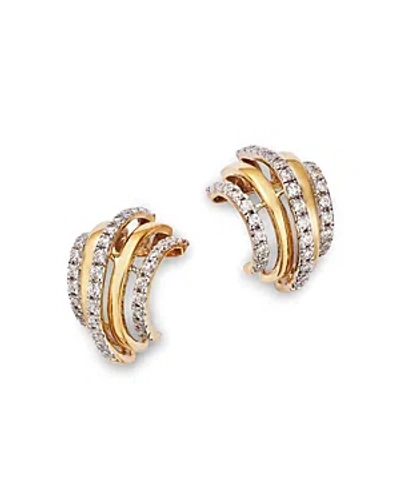 Bloomingdale's Diamond Multi Row Hoop Earrings In 14k Yellow Gold, 0.50 Ct. T.w.