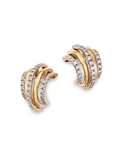 Bloomingdale's Diamond Multi Row Hoop Earrings In 14k Yellow Gold, 0.50 Ct. T. W.