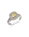 Bloomingdale's Diamond Multi-row Statement Ring In 14k White Gold, 1.65 Ct. T. W. In Yellow/white