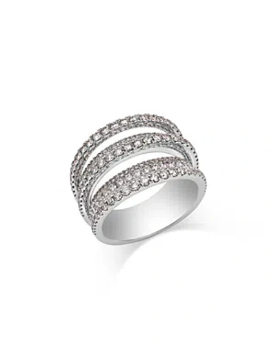 Bloomingdale's Diamond Multi-row Statement Ring In 14k White Gold, 1.65 Ct. T.w.