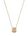 BLOOMINGDALE'S DIAMOND OCTAGON CLUSTER PENDANT NECKLACE IN 14K YELLOW GOLD, 0.50 CT. T. W.