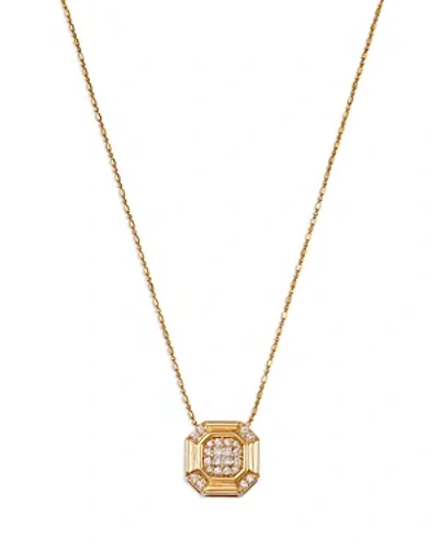 Bloomingdale's Diamond Octagon Cluster Pendant Necklace In 14k Yellow Gold, 0.50 Ct. T.w.