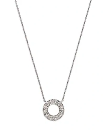 Bloomingdale's Diamond Open Circle Pendant Necklace In 14k White Gold, 18 - 100% Exclusive