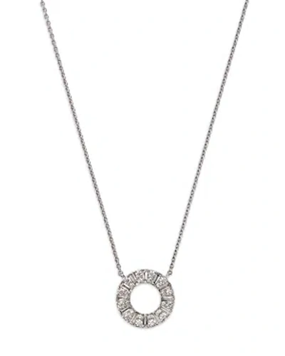 Bloomingdale's Diamond Open Circle Pendant Necklace In 14k White Gold, 18