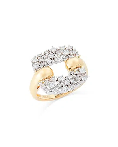 Bloomingdale's Diamond Open Cluster Ring In 14k White & Yellow Gold, 0.75 Ct. T. W. In White/gold