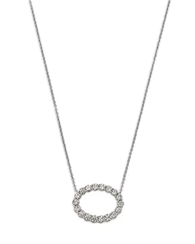 Bloomingdale's Diamond Open Oval Pendant Necklace In 14k White Gold, 18 - 100% Exclusive
