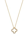 Bloomingdale's Diamond Openwork Clover Pendant Necklace In 14k Yellow Gold, 0.20 Ct. T. W. In Gold