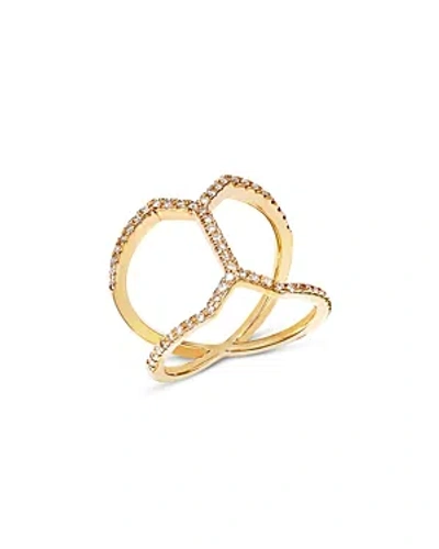 Bloomingdale's Diamond Openwork Statement Ring In 14k Yellow Gold, 0.30 Ct. T.w.