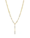 BLOOMINGDALE'S DIAMOND PAPERCLIP LINK LARIAT NECKLACE IN 14K YELLOW GOLD, 0.85 CT. T.W.