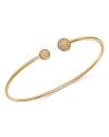 BLOOMINGDALE'S DIAMOND PAVE CUFF BANGLE BRACELET IN 14K YELLOW GOLD, 0.30 CT. T.W.