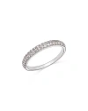 BLOOMINGDALE'S DIAMOND PAVE DOUBLE ROW BAND IN 14K WHITE GOLD, 0.35 CT. T.W.
