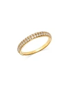 BLOOMINGDALE'S DIAMOND PAVE DOUBLE ROW BAND IN 14K YELLOW GOLD, 0.35 CT. T.W.