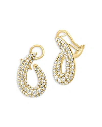 Bloomingdale's Diamond Pave Spiral Hoop Earrings In 14k Yellow Gold, 2.50 Ct. T.w.