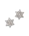 Bloomingdale's Diamond Pave Star Of David Stud Earrings In 14k White Gold, 0.10 Ct. T. W. In White