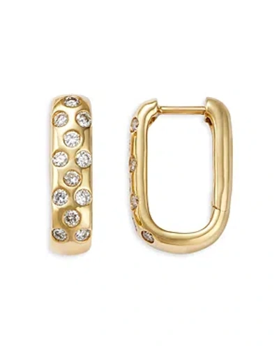 Bloomingdale's Diamond Rectangular Hoop Earrings In 14k Yellow Gold, 0.50 Ct. T. W.