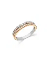 Bloomingdale's Diamond Round & Baguette Double Band In 14k White & Yellow Gold, 0.38 Ct. T. W. In White/gold