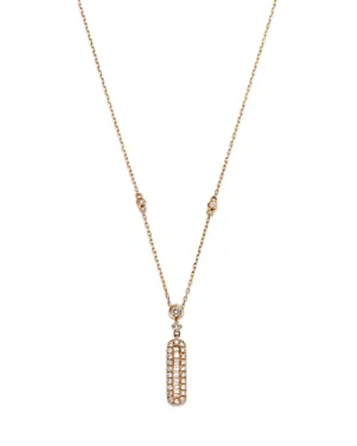 Bloomingdale's Diamond Round & Baguette Pendant Necklace In 14k Yellow Gold, 0.35 Ct. T.w.