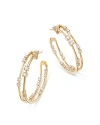 BLOOMINGDALE'S DIAMOND SCATTERED CLUSTER DOUBLE HOOP EARRINGS IN 14K YELLOW GOLD, 1.0 CT. T.W.