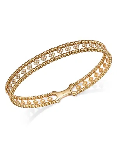 Bloomingdale's Diamond Small Cluster Openwork Bangle Bracelet In 14k Yellow Gold, 0.50 Ct. T.w.
