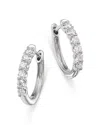 Bloomingdale's Diamond Small Hoop Earrings In 14k White Gold, 0.34 Ct. T. W. In White Gold