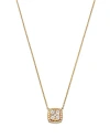 Bloomingdale's Diamond Square Halo Cluster Pendant Necklace In 14k Yellow Gold, 0.50 Ct. T. W. In Gold