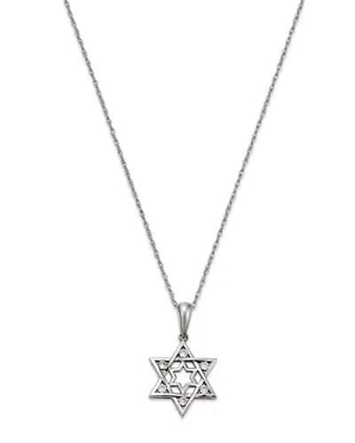 Bloomingdale's Diamond Star Of David Pendant Necklace In 14k White Gold, 18 - 100% Exclusive