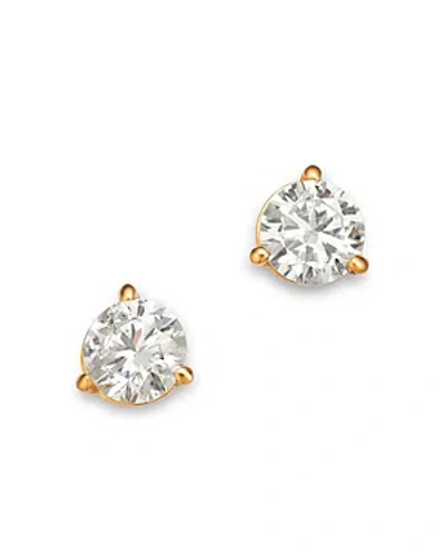 Bloomingdale's Diamond Stud Earrings In 14k Yellow Gold, 0.60 Ct. T.w. In White/gold