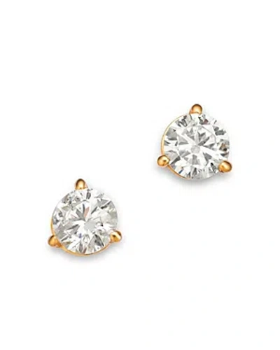 Bloomingdale's Diamond Stud Earrings In 14k Yellow Gold, 0.60 Ct. T. W. In White/gold