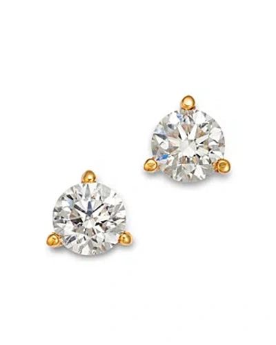 Bloomingdale's Diamond Stud Earrings In 14k Yellow Gold, 0.90 Ct. T.w. In White/gold